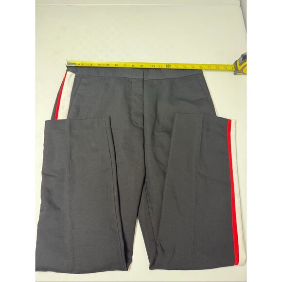 Zara Trafaluc Collection Black trousers Pants Red White Stripes Size XL - Picture 9 of 12